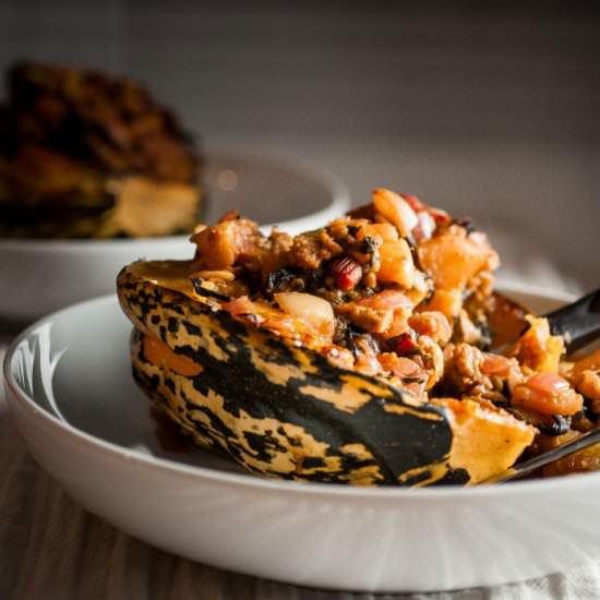 Stuffed Sage Carnival Squash