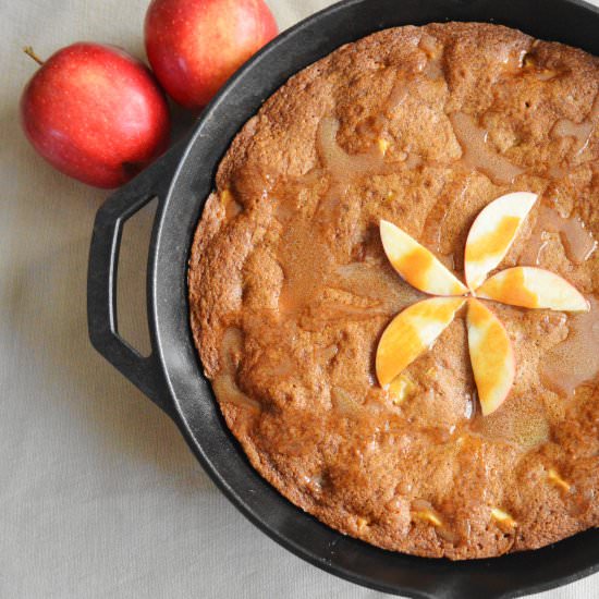 Caramel Apple Skillet Cookie