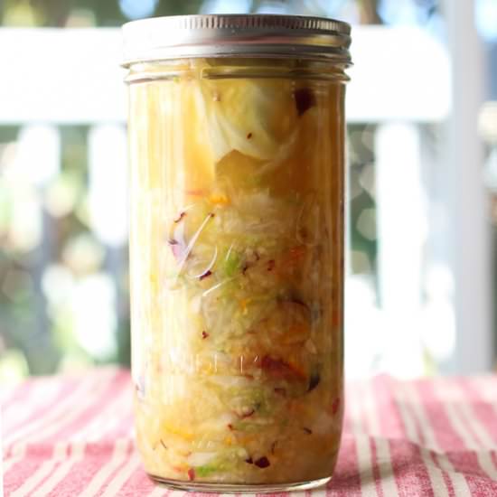 Orange Apple Cranberry Sauerkraut