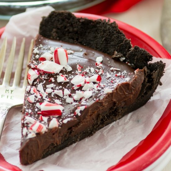 Peppermint Ganache Pie