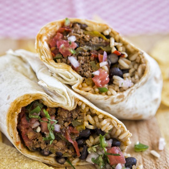 Burritos with Chili con Carne