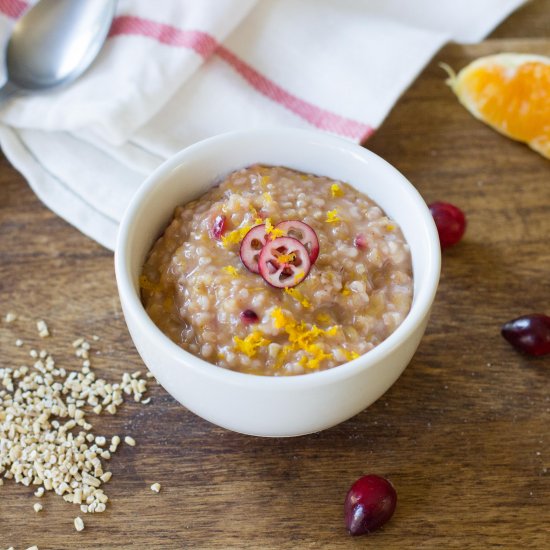 Cranberry Orange Oatmeal