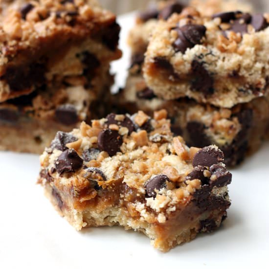 Toffee Chocolate Chip Bars