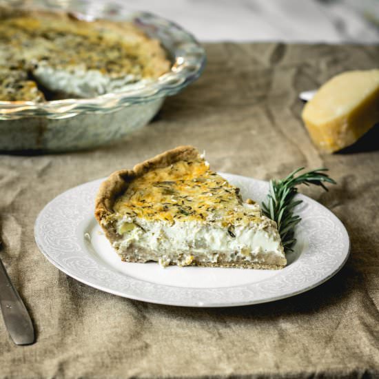 Hatch Chile Quiche with Oat Crust