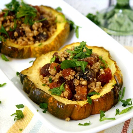 Acorn Squash Rings with Walnuts