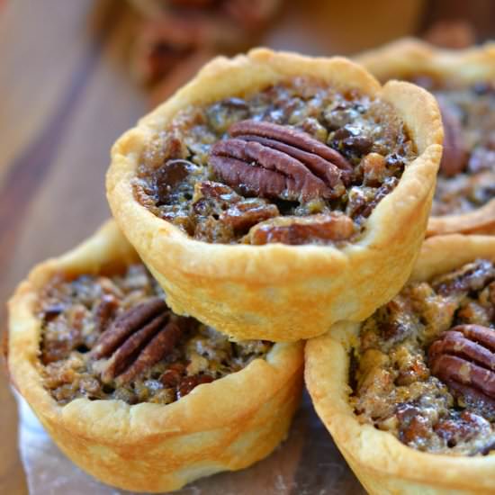 Mini Chocolate Pecan Pies