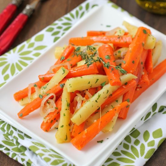 Orange Braised Carrots and Parsnips