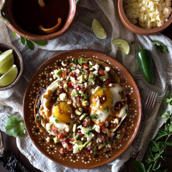 Huevos Rancheros with Pasilla Chile