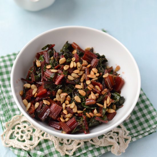 Spicy Greens with Sunflower Seeds