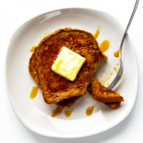 Multi-Grain Pumpkin French Toast