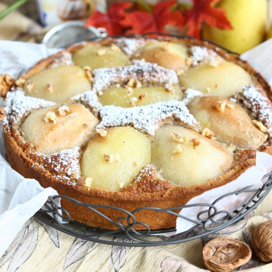 Pear and Walnut Tart