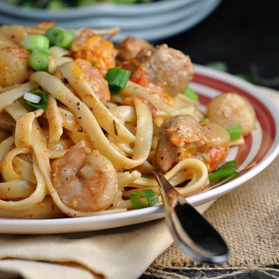 Blackened Seafood Pasta