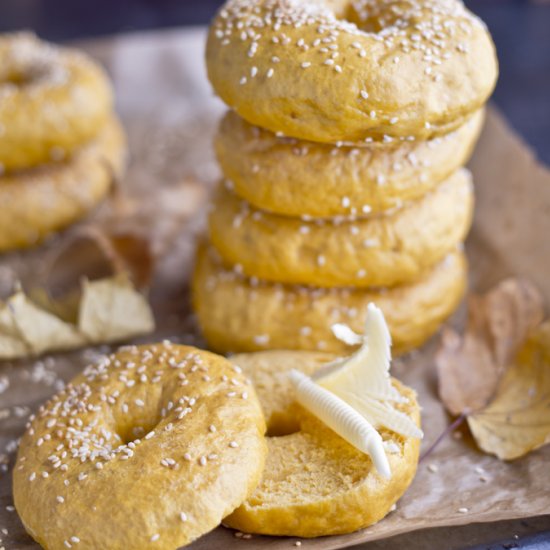 Pumpkin Bagels