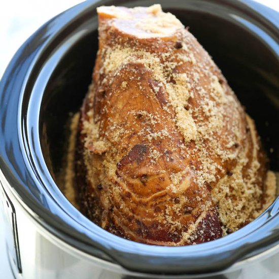 Slow Cooker Maple Brown Sugar Ham