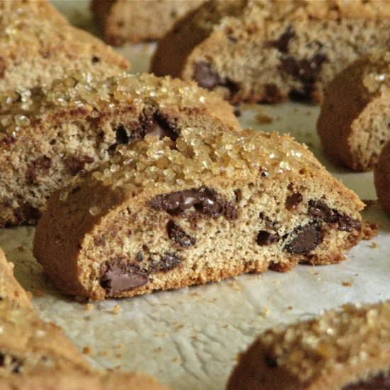 Chocolate Cocoa Nib Biscotti