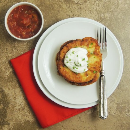 Cheesy Jalapeno Potato Cakes