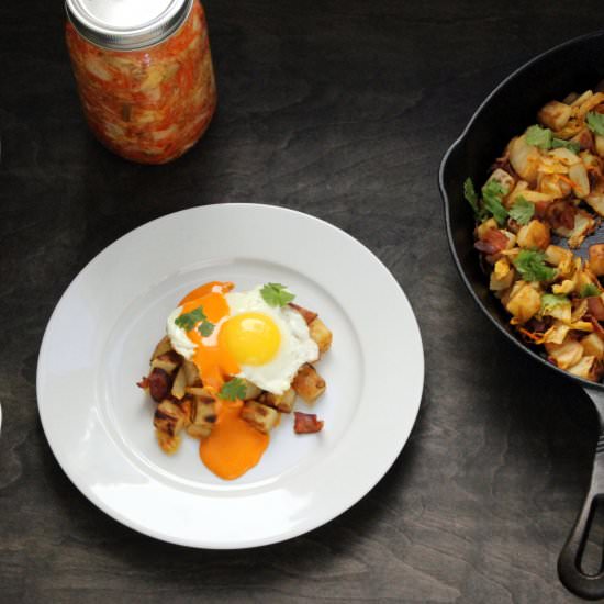 Kimchi Bacon Hash