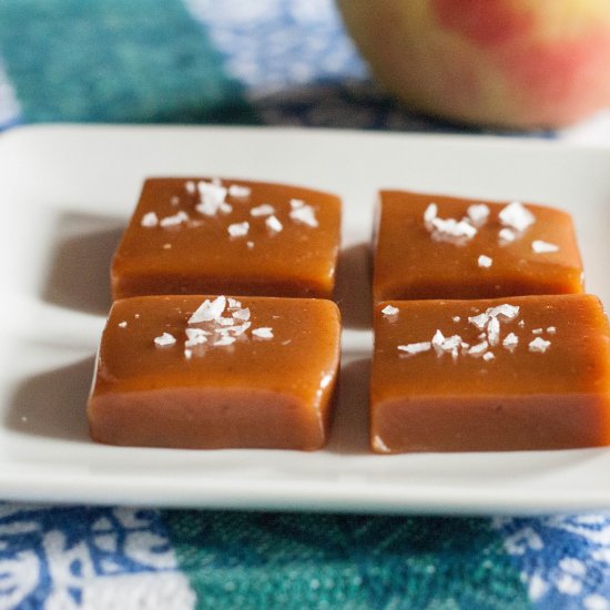 Sour Cherry Apple Cider Caramels