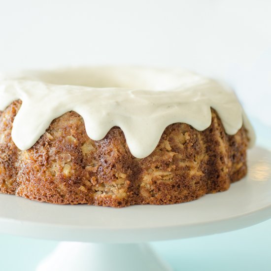 Apple Cake w/ Cream Cheese Glaze