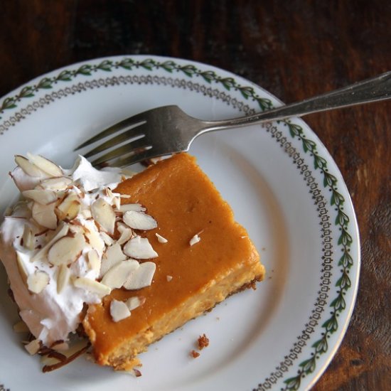 Ginger and Pumpkin Cheesecake Bars