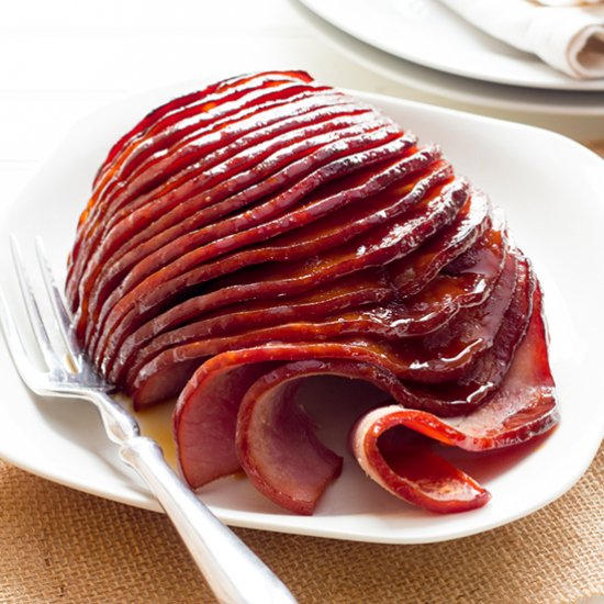 Slow Cooker Honey-Glazed Ham