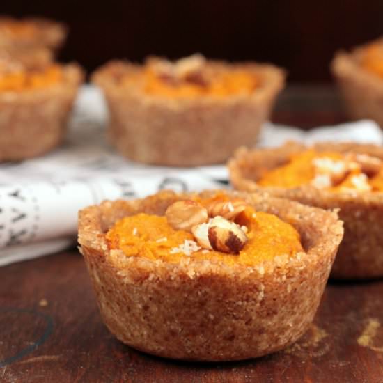 Pumpkin Tarts with Chai Nut Crust