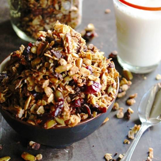 Cranberry Chocolate Coconut Granola