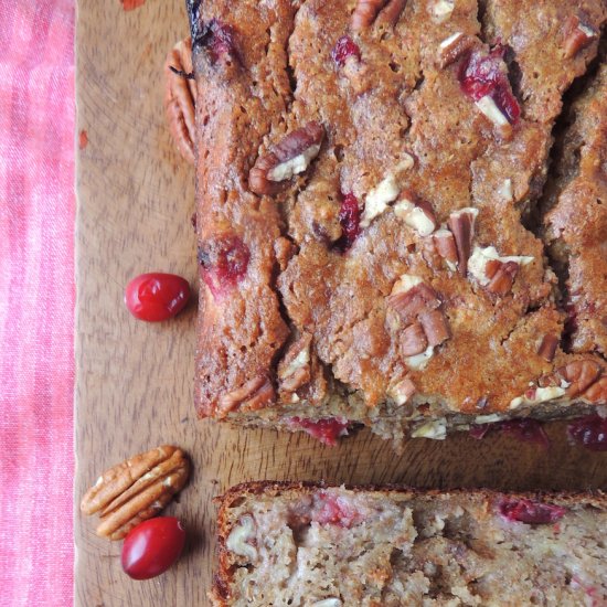 Cranberry Pecan Banana Bread