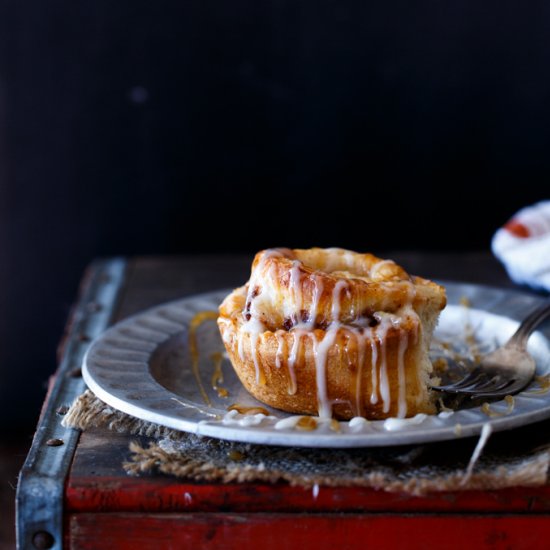 Leftover Apple Pie Cinnamon Buns