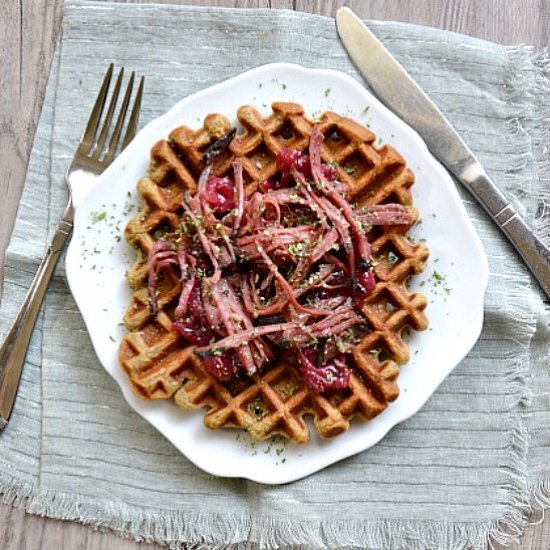 Thanksgiving Reuben Waffle