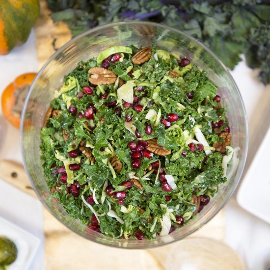 SuperGreens Salad + Hummus Dressing