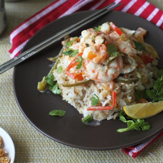 Coconut-Cilantro Spicy Shrimp