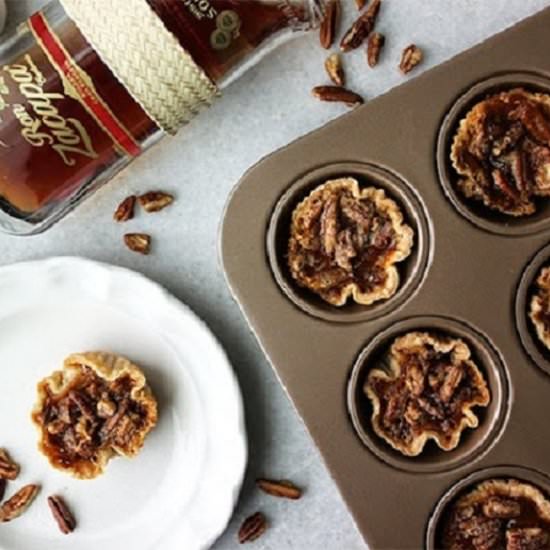 Mini Rum Pecan Pumpkin Pies