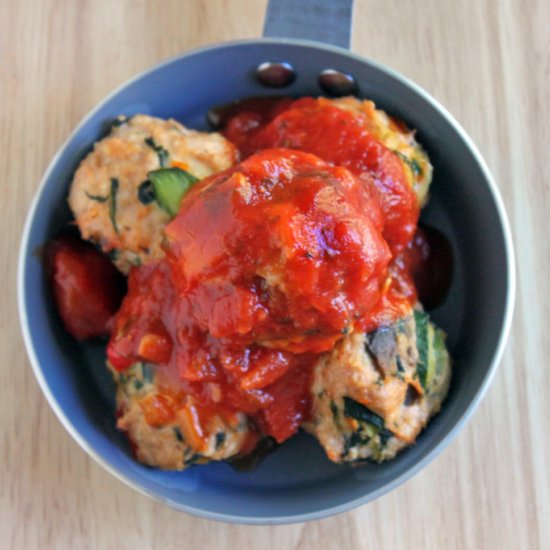 Baked Turkey & Vegetable Meatballs