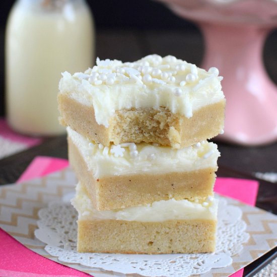 Eggnog Sugar Cookie Bars