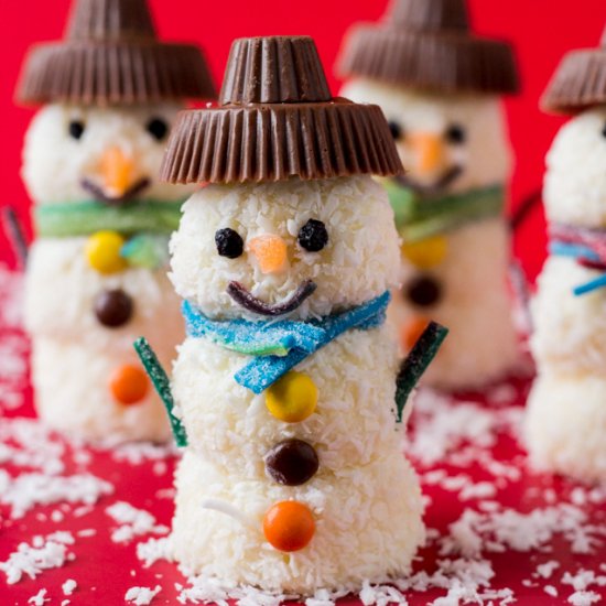 Homemade Raffaello Snowmen