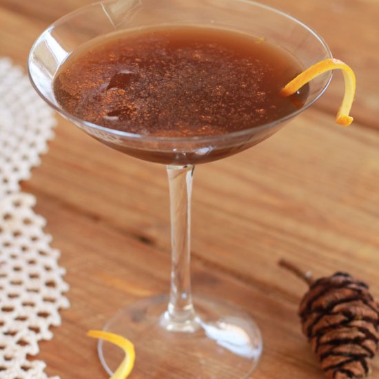 Orange and cinnamon martini