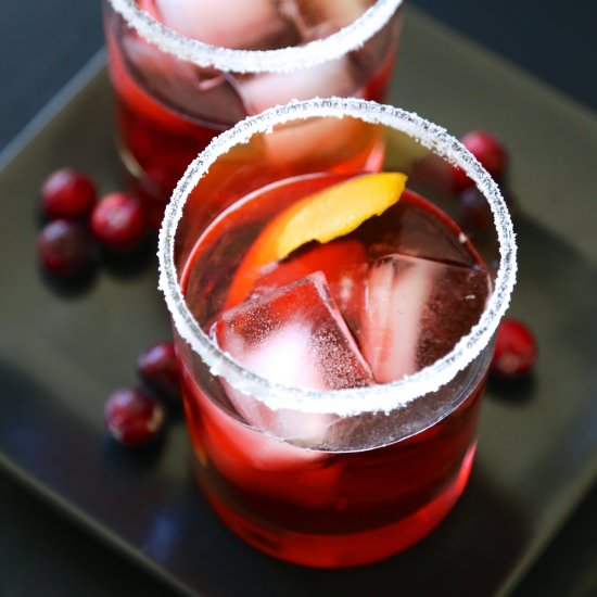 Cranberry Bourbon Negroni