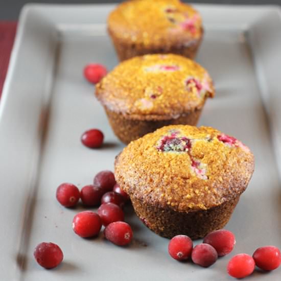 Cornmeal Cranberry Muffins