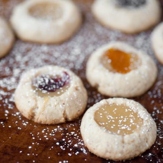 Hazelnut Lemon Curd Thumbprints