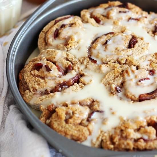 Maple Bacon Cinnamon Rolls