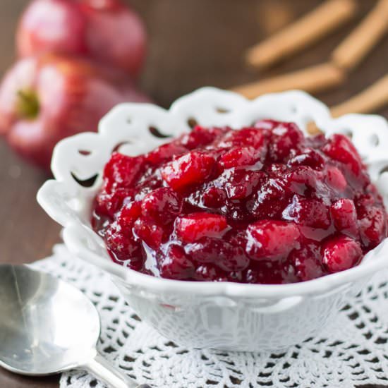 Apple Cinnamon Cranberry Sauce