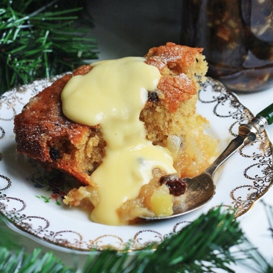 Bramley Apple and Mincemeat Pudding