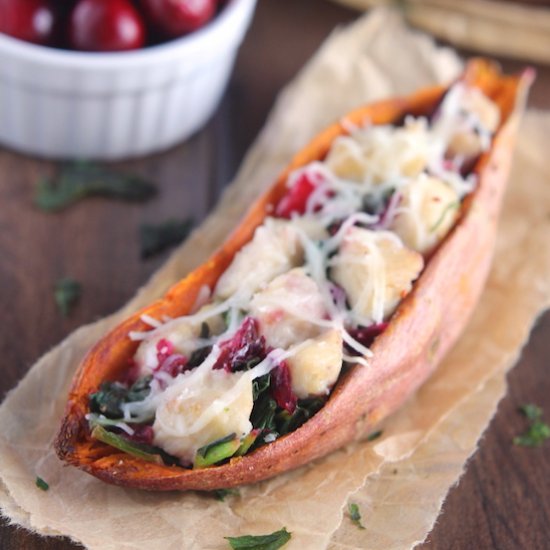 Chicken Cranberry Sweet Potato Skin