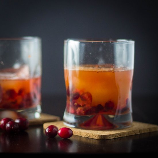 Cranberry Cider Manhattans