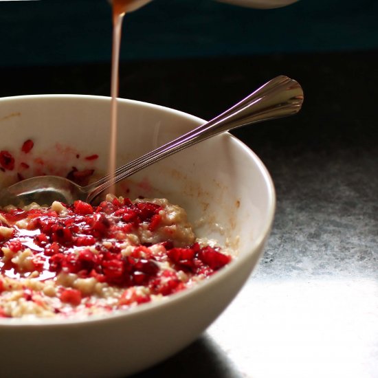 Cranberry Rum Sauce Oatmeal