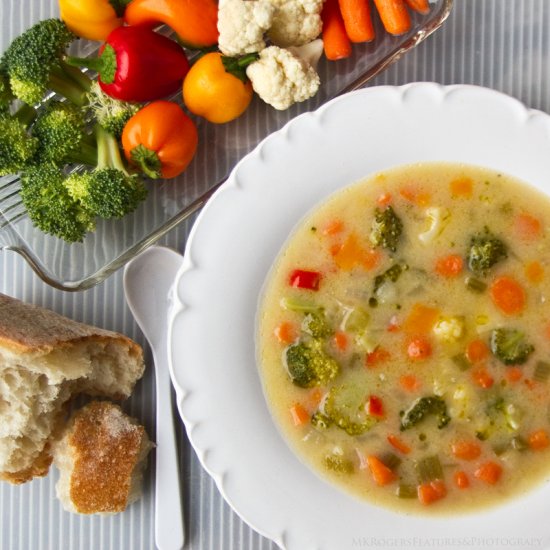 After-the-Party Veggie Tray Soup