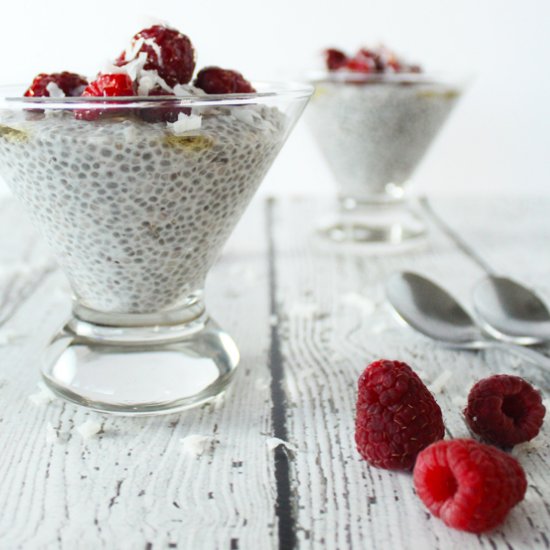 Coconut Raspberry Chia Pudding