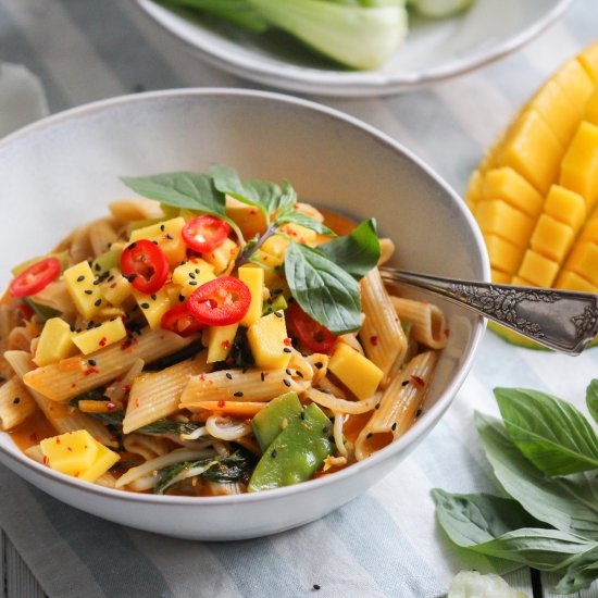 Asian Pasta with Mango