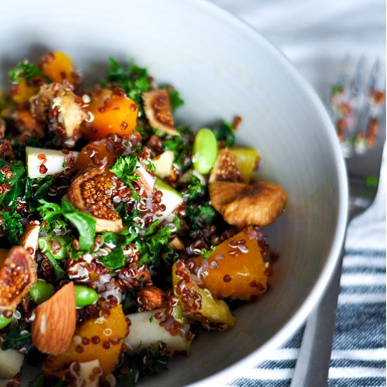 Kabocha, Kale and Red Quinoa Salad